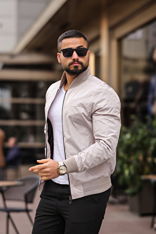 Baselco Erkek Taba Süet Kolej Ceket Slim Fit Uzun Kol Dokuma Kumaş ile Günlük Kullanım İçin görsel 4