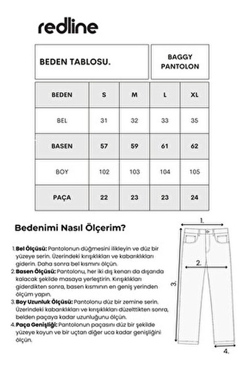 Redline Comforted Erkek Keten Görünüm Rahat Pantolon Bol Paça Yeni Sezon görsel 8