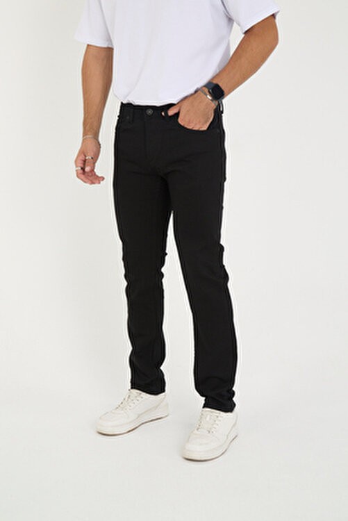 Enzim Jeans Regular Fit Denim Pantolon Erkekler İçin Likralı Düz Kesim Konforlu Tasarım görsel 2