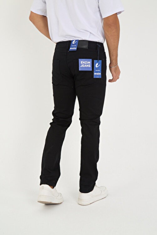 Enzim Jeans Regular Fit Denim Pantolon Erkekler İçin Likralı Düz Kesim Konforlu Tasarım görsel 5