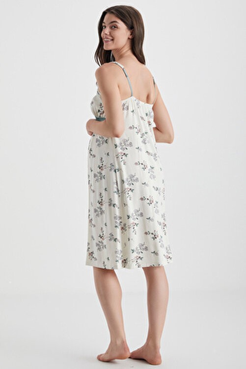 Catherine's Lux Mood Hamile Elbisesi Basic Silüetli Günlük Stil Çiçek Desenli görsel 6