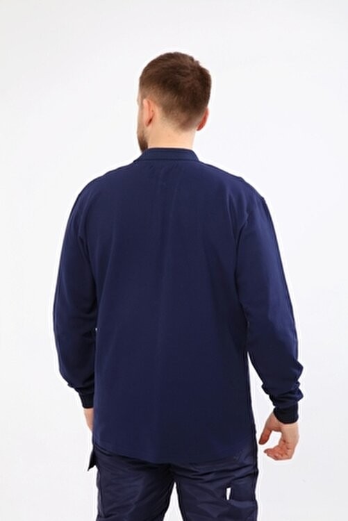 Çamdalı İş Elbiseleri Polo Yaka Süprem Yazlık Sweatshirt Uzun Kollu Tek Cepli %100 Pamuk Unisex görsel 2