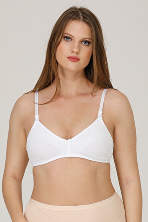 Parlingerie Kapsız Emzirme Sütyeni Gri Pamuklu Düz Desen ile Konforlu Tasarım görsel 8
