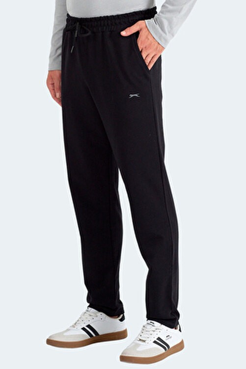 Slazenger Erkek Siyah Eşofman Altı Uzun Paça Regular Kalıp Günlük Stil Malzeme Dokuma