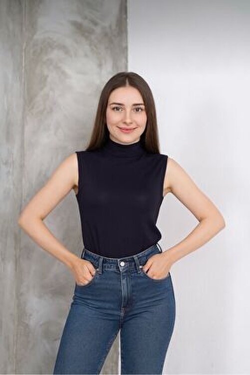 Hashtag Kadın Balıkçı Yaka Sıfır Kol Body 6'lı Set Viskon Kumaş görsel 5