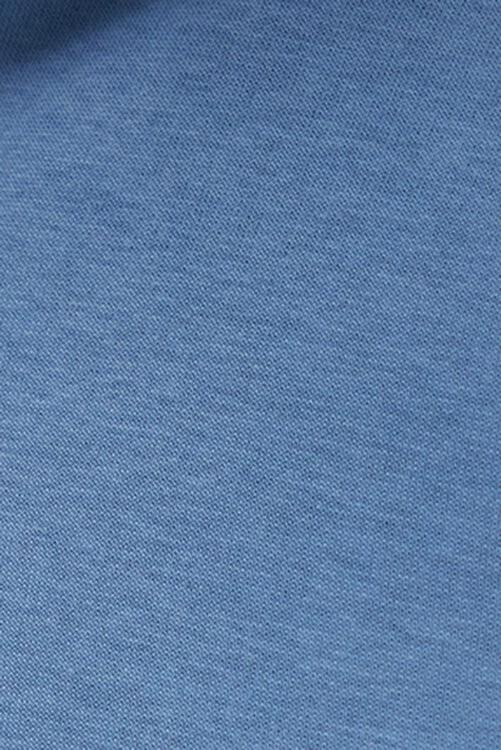 Tudors Unisex Relax Fit Rahat Kesim Pamuklu Içi Polarlı Yarım Fermuarlı Petrol Mavi Dik Yaka Sweatshirt görsel 6