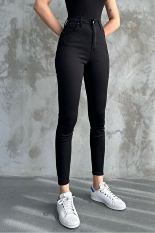 Belirtilmemiş jns siyah skinny dar paça wrld likralı kot pantolon
