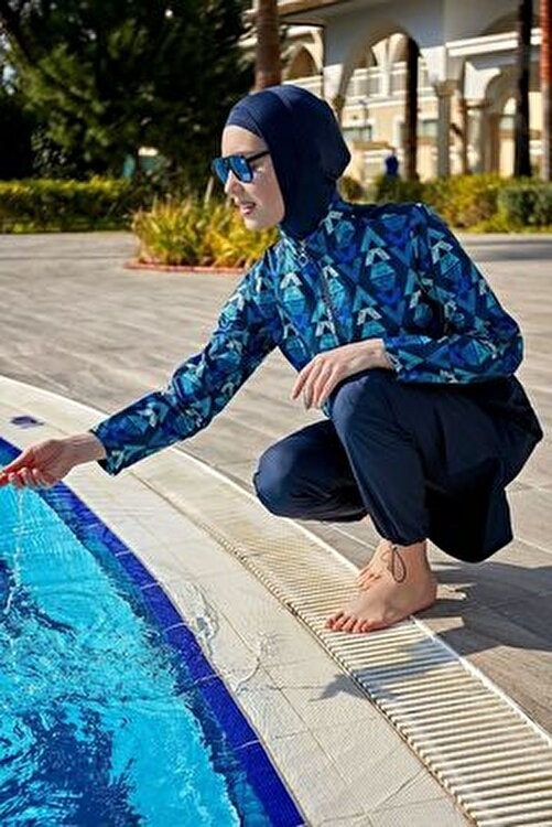 Remsa Mayo Remsa Önü Kapaklı Paraşüt Tam Kapalı Tesettür Mayo R103 Nesli görsel 8