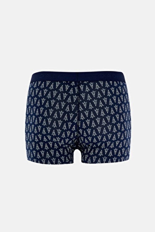 Dagi Koyu Mavi 5210 Desenli Pamuk Boxer görsel 2