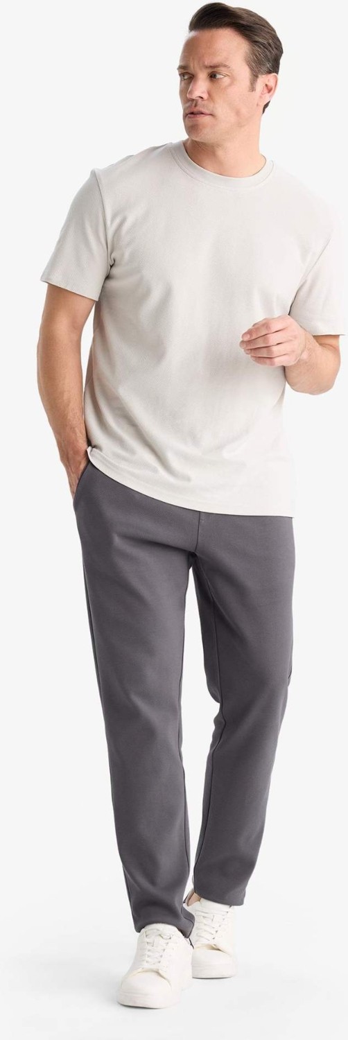 DeFacto Regular Fit Esnek Basic Beli Bağcıklı Cepli Düz Paça Jogger Pantolon C6022AX25AU görsel 2