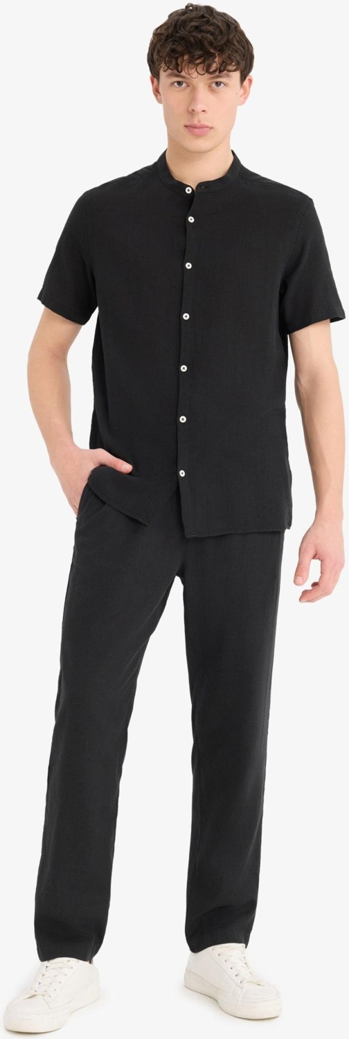 DeFacto Relax Fit Rahat Kesim Dar Paça Keten Karışımlı Yazlık Pantolon C1140AX25SM