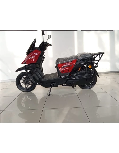 Resim Skyjet Luckın Elektrikli Moped Kırmızı 