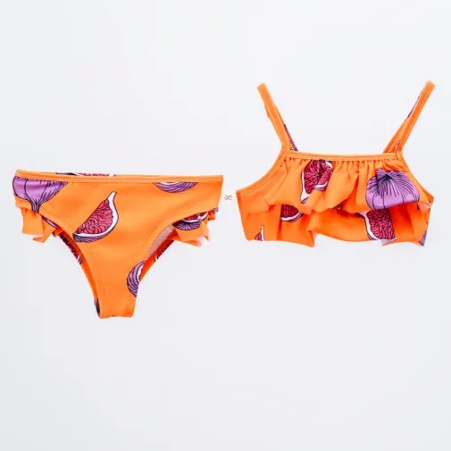 Moi Noi Kız Bikini Desenli Turuncu