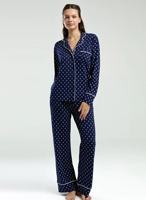 Pierre Cardin PC8950-S Kadın Gömlek Pijama Takım görsel 3