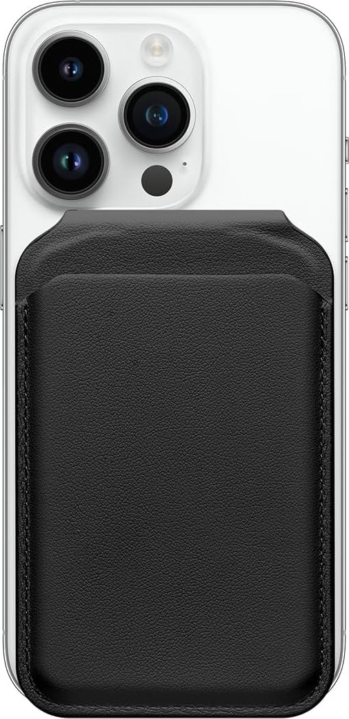 Happy Trend Mag-Safe Standlı Manyetik Cüzdan iPhone 17/16/15/14/13/12 Serileri ile Uyumlu, Güçlü Mıknatıslı Kartlık, Rfıd Korumalı, Premium Deri, 3 Kart Kapasiteli, Ince ve Hafif Tasarım, Siyah görsel 3