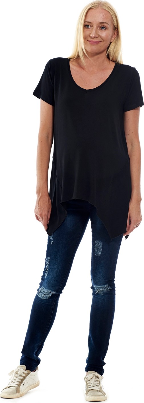 Motherway Hamile V Yaka Tunik %95 Viskoz %5 Elastan L Beden Rahat Kalıp görsel 2