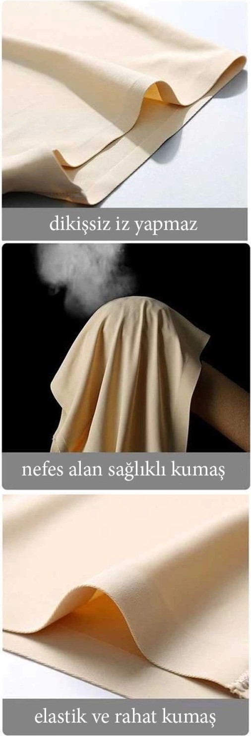 Marsilyan 4 Adet Kadın Dikişsiz Görünmez Iz Yapmaz Mini Şort Boxer Beyaz görsel 3