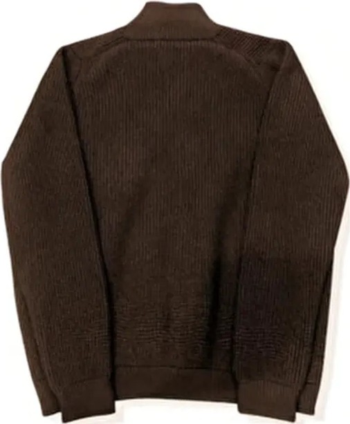 Tarz Cool Erkek Slim Fit Triko Hırka Kahverengi Akrilik Düz Desenli Fermuarlı Özellikli görsel 8