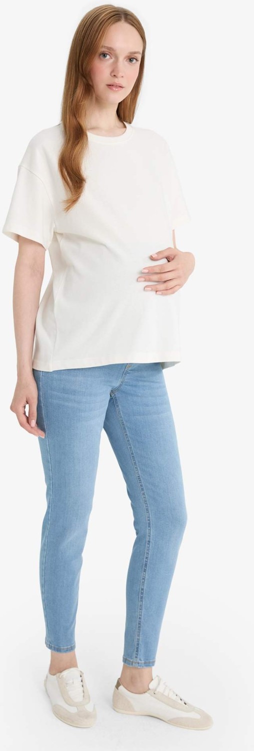 DeFacto Skinny Fit Yüksek Bel Düz Paça Standart Boy Hamile Pantolon Z6884AZ24SP görsel 3