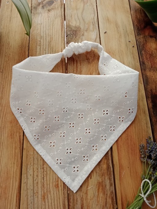 Mufin Collection Siya Brode Fisto Lastikli Bandana | Doğal Pamuk Saç Bandı