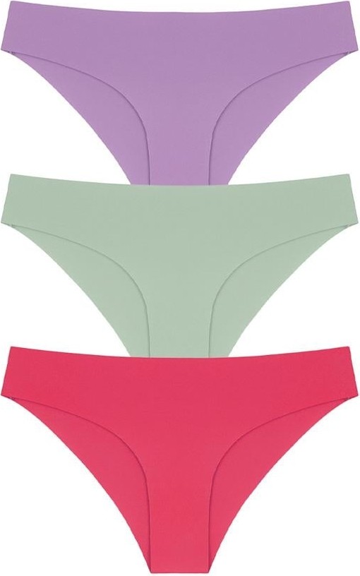 Cottonhill Lazer Kesim Kadın Bikini Külot 6'lı Paket Çok Renkli %80 Polyamid %20 Elastan