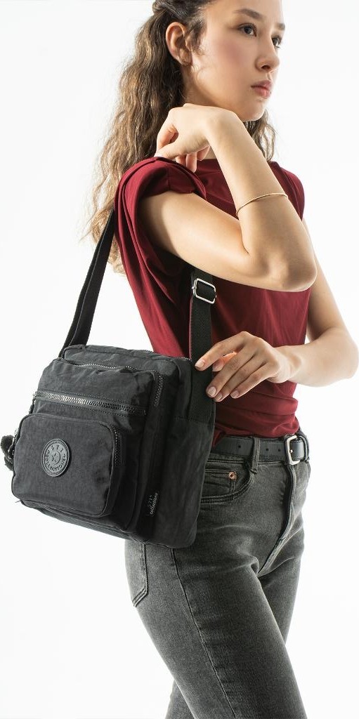 Baginn Kadın Postacı Çanta 28*32 cm 571 Collection Klinkır Hafif Yağmur Geçirmez Klinkır Kumaş Çok Cepli