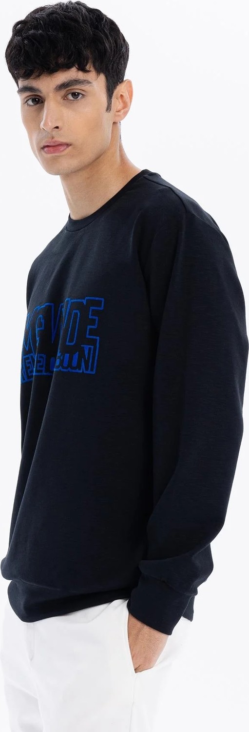 gmg firenze Bisiklet Yaka Önü Gmg Baskılı Erkek Sweatshirt görsel 2