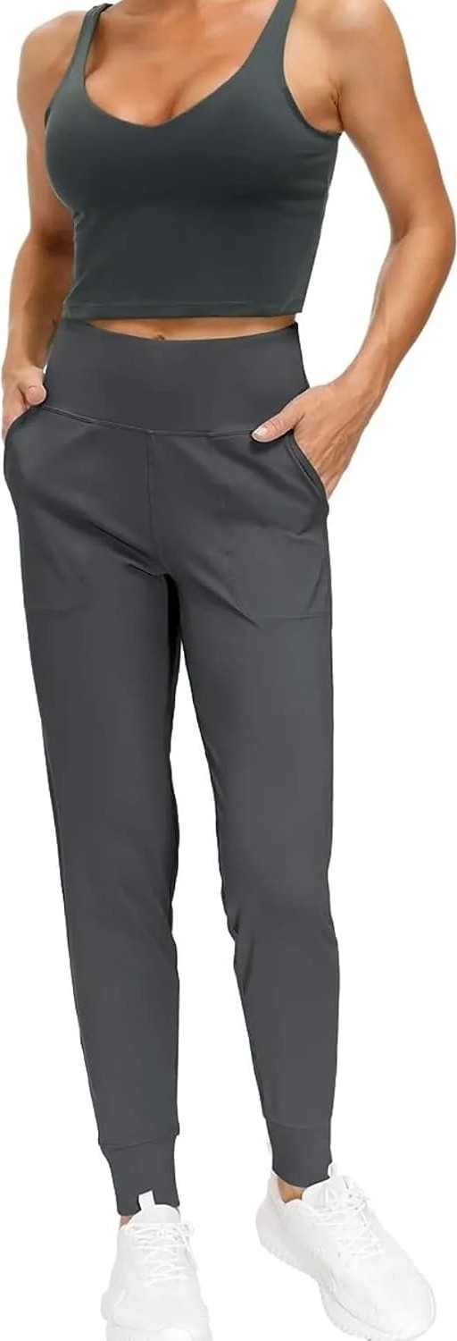 Storekadın Yüksek Bel Yoga Koşu Egzersiz Joggers Hafif Eşofman Altı görsel 2