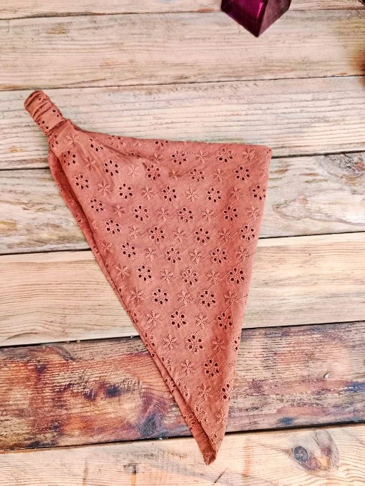 Mufin Collection Siya Brode Fisto Lastikli Bandana | Doğal Pamuk Saç Bandı