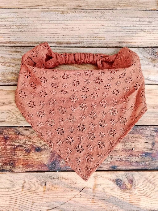 Mufin Collection Siya Brode Fisto Lastikli Bandana | Doğal Pamuk Saç Bandı görsel 5