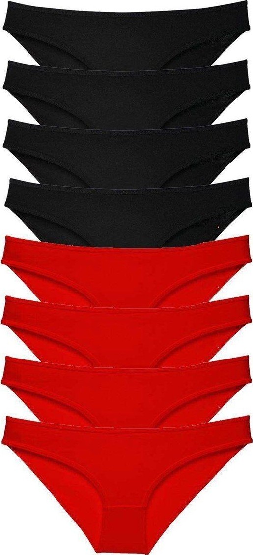 Kuzgun Ticaret 8 Adet Süper Eko Set Likralı Kadın Slip Külot