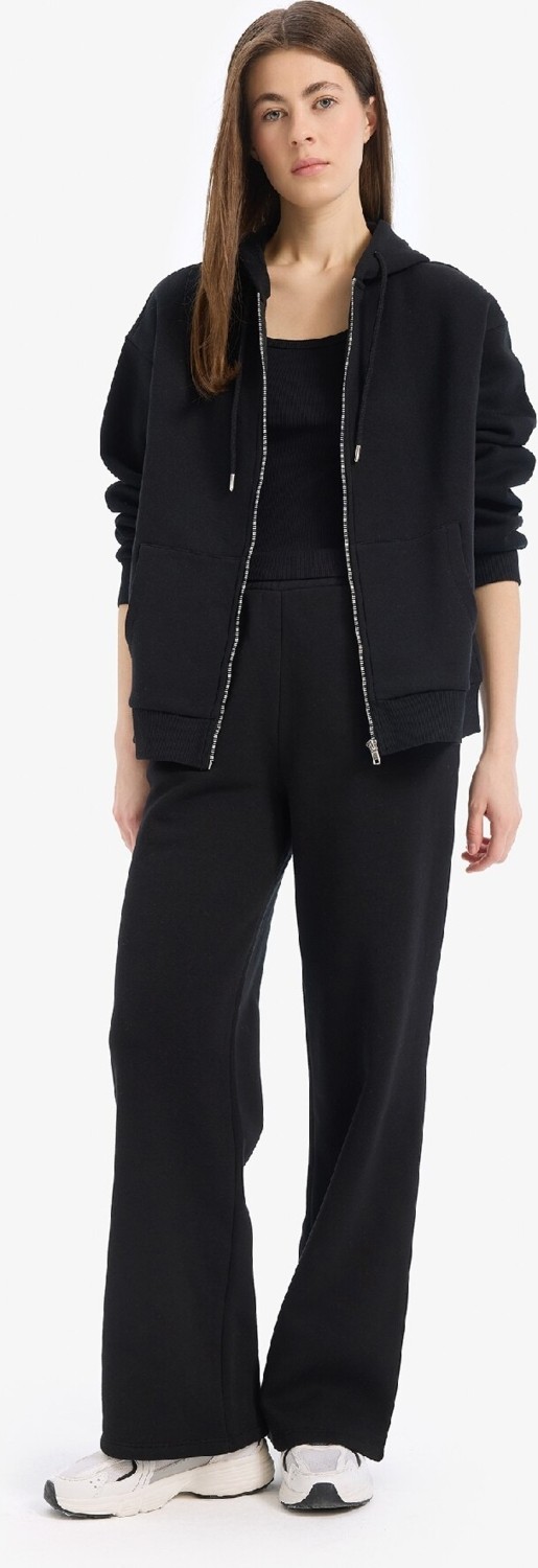 DeFacto Straight Fit Kalın Eşofman Altı Beli Lastikli Cepli Yüksek Bel Basic Düz B8571AX24WN görsel 8