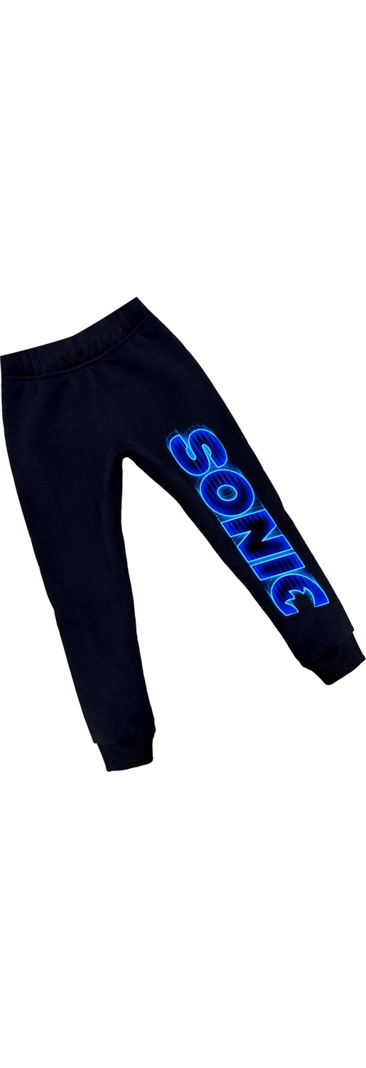 Sedirli Sonic Baskılı Çocuk Eşofman Takımı 3 Iplik Şardonlu Pamuklu Kumaş Kapüşonlu görsel 2