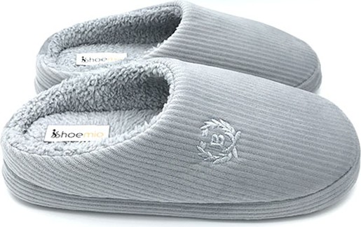 Shoemio Bogart Gri Erkek Ev Terliği görsel 2