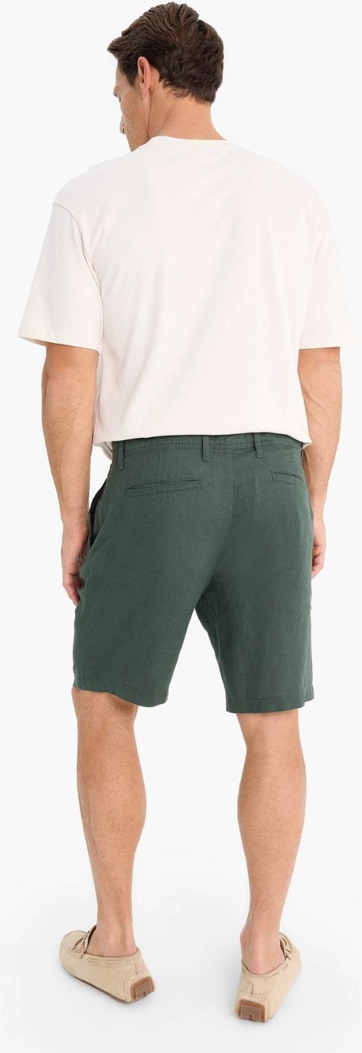DeFacto %100 Keten Regular Fit Yazlık Bermuda Şort D9931AX25SM görsel 7