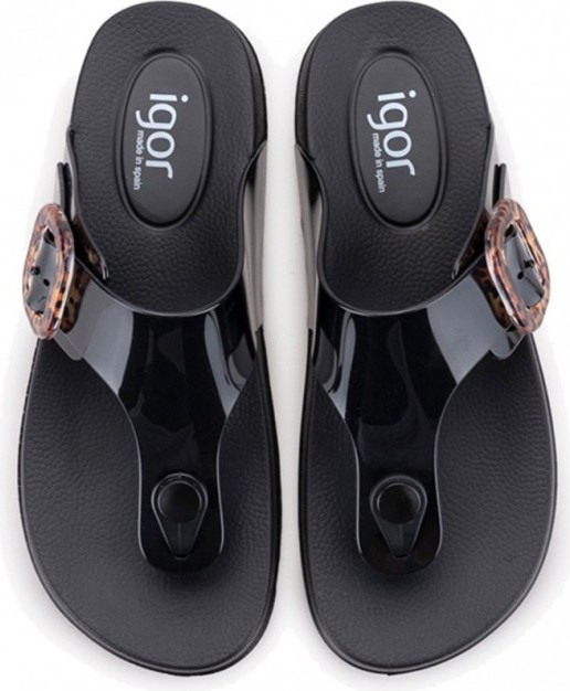 Igor Kadın Siyah Sandalet Siyah Kadın Tokalı Sandalet S10364-NEGRO görsel 3