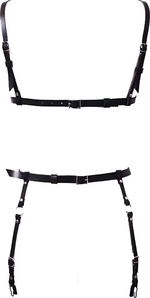 bebekokusu Deri Jartiyer Takım Harness - BRF228 görsel 4