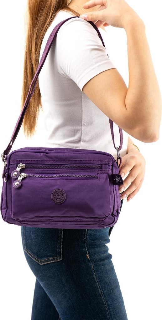 Baginn Kadın Postacı Çanta Hafif Klinkır Kumaş Çok Cepli Çapraz Askılı Omuz Çantası 24*16 cm Günlük Çanta görsel 6