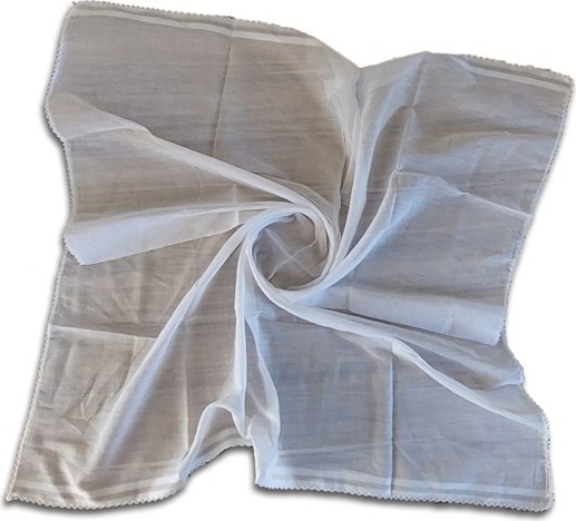 Algelsineve Iç Başörtüsü %100 Pamuklu 5 Li Paket Tülbent Kenarları Oyalı Beyaz Bez 80X80CM görsel 3