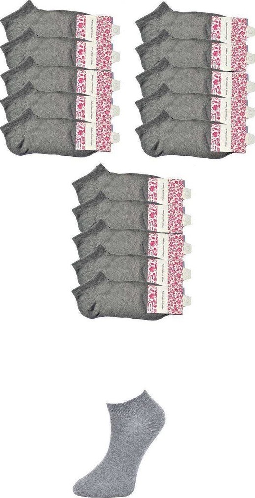 Sungur's Store Gri Kadın Bilek Çorap 15 Çift