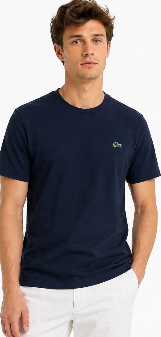 Lacoste Bisiklet Yaka Lacivert Regular Fit görsel 4