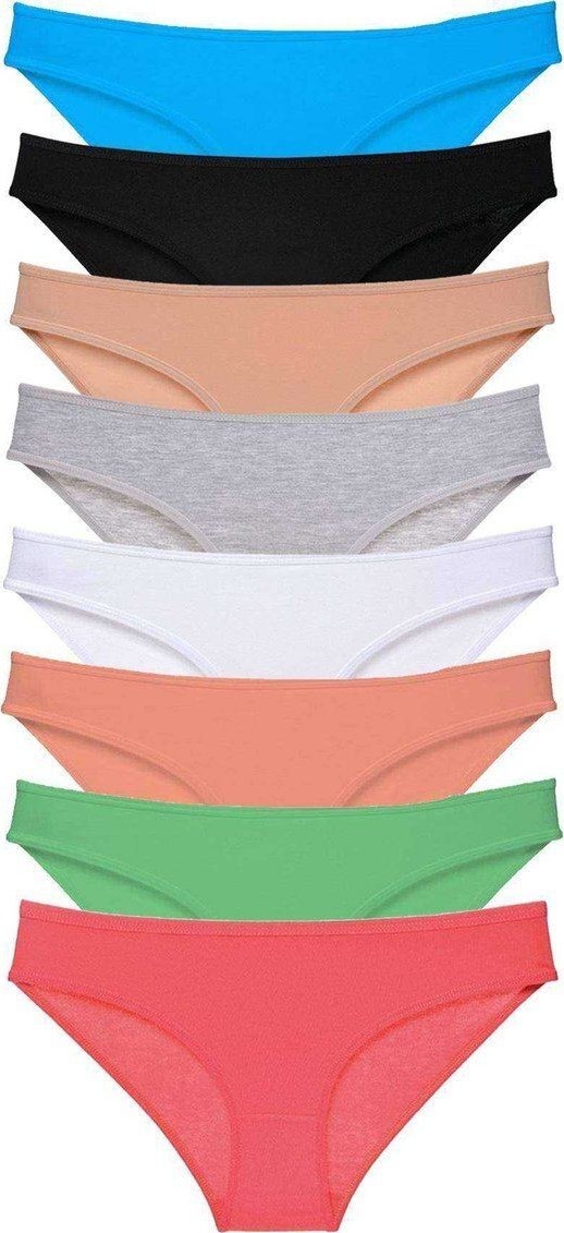 Kuzgun Ticaret 8 Adet Süper Eko Set Likralı Kadın Slip Külot Set 7
