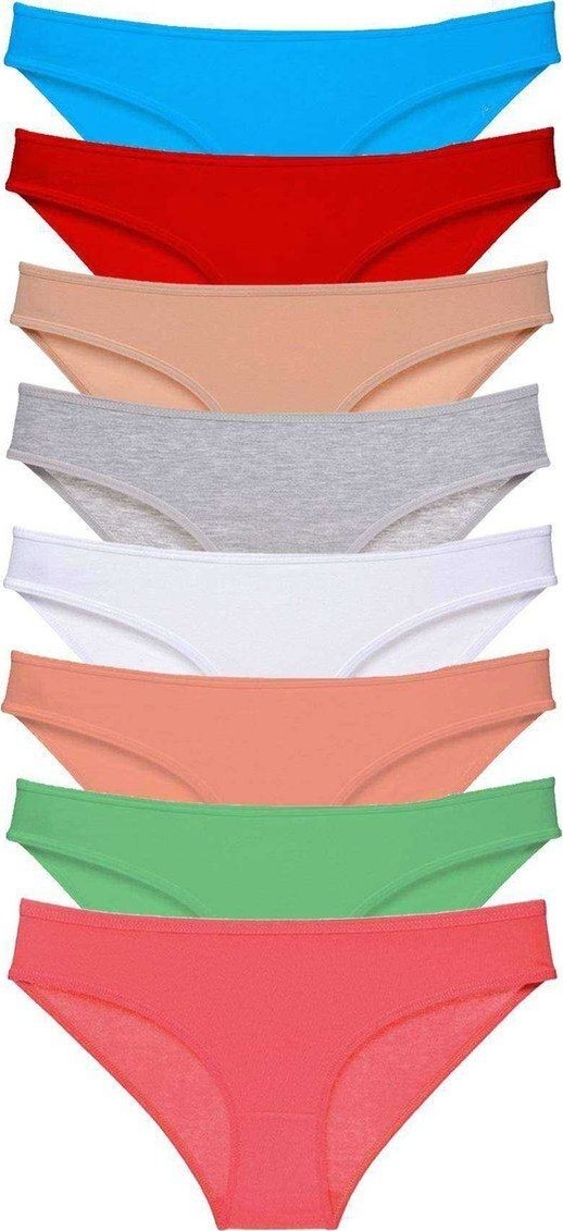 Kuzgun Ticaret 8 Adet Süper Eko Set Likralı Kadın Slip Külot Set 8