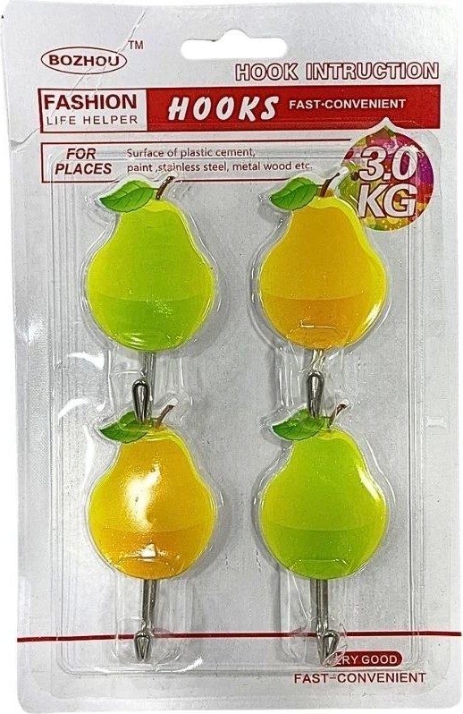 Just Cheap Store 4'li Meyve Desenli Mutfak Askısı