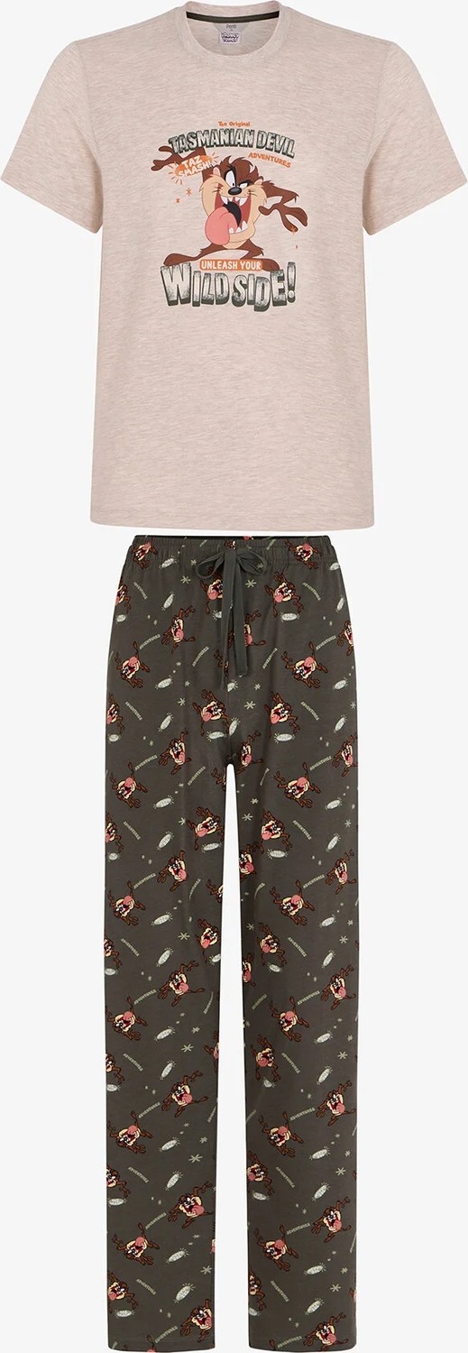 Penti Erkek Tasmanian Pantolon Kısa Kollu Pijama Takımı