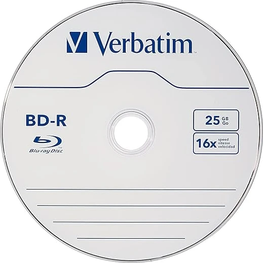 Resim Lidyahan Store 25 GB 6 x Blu-Ray Tek Katmanli Kaydedilebilir Disk Bd-R, 10 Disk Mili 97238 – 50PK Mil 