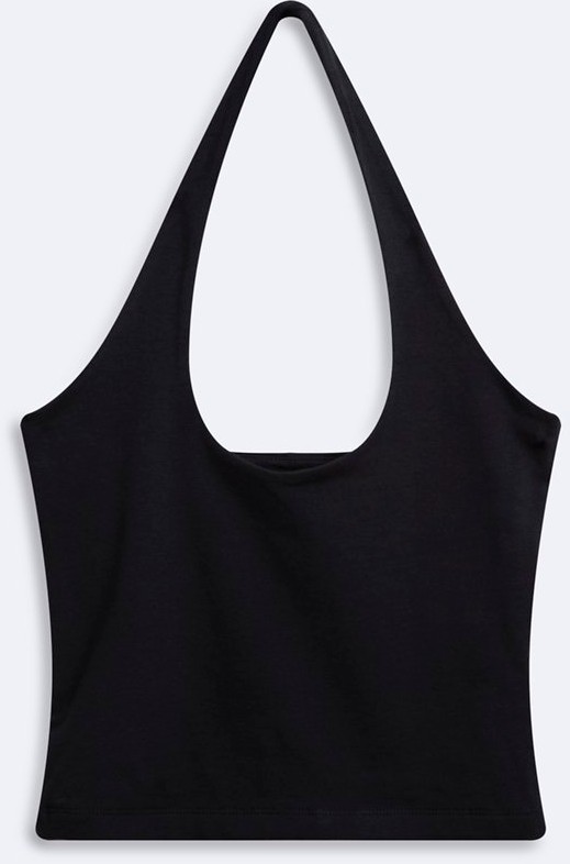 LTB Halter Yaka Crop Siyah Atlet