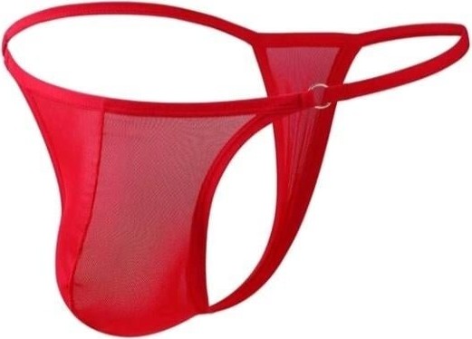 Beruflic Erkek Kırmızı Transparan Tanga Iç Giyim Under Moda