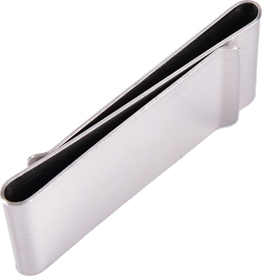 SPELT Çift Taraflı Metal Geniş Kağıt Para Tokası Kart Tutucu Klips Cüzdan Ataş Gümüş 6cm x 3cm