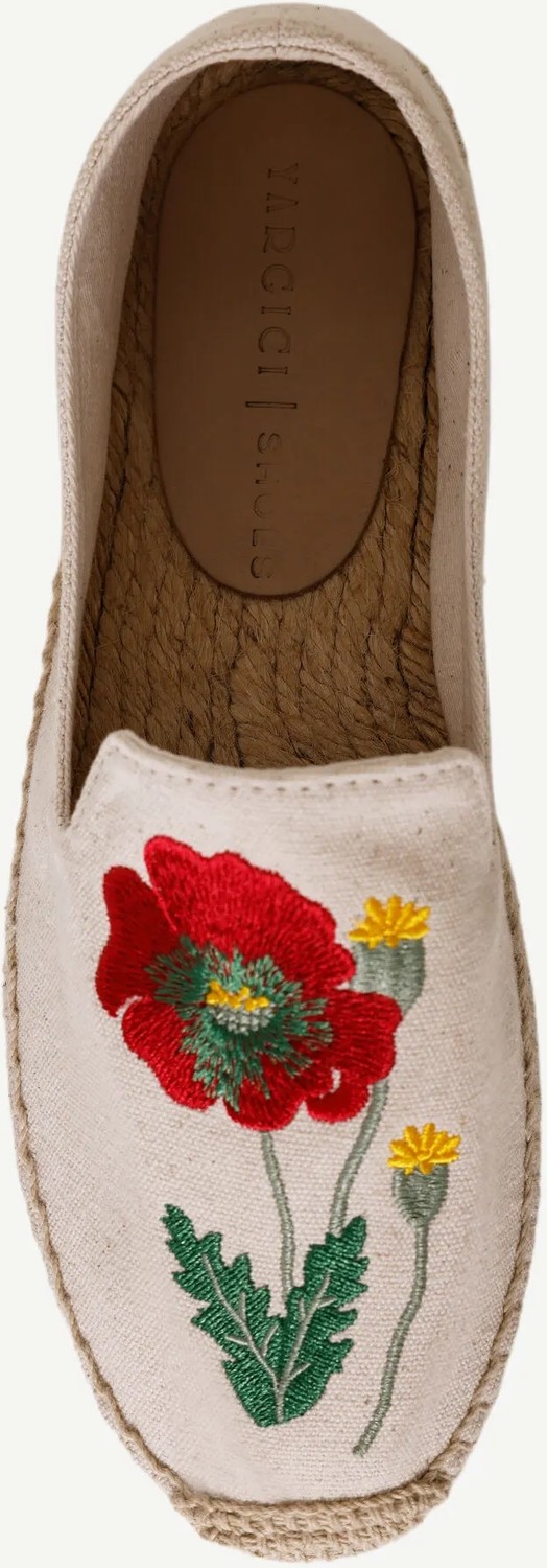 Yargıcı Çiçek Desenli Nakış İşleme Espadril görsel 6